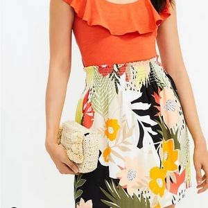 Loft Tropical Smocked Skirt NWT Size M